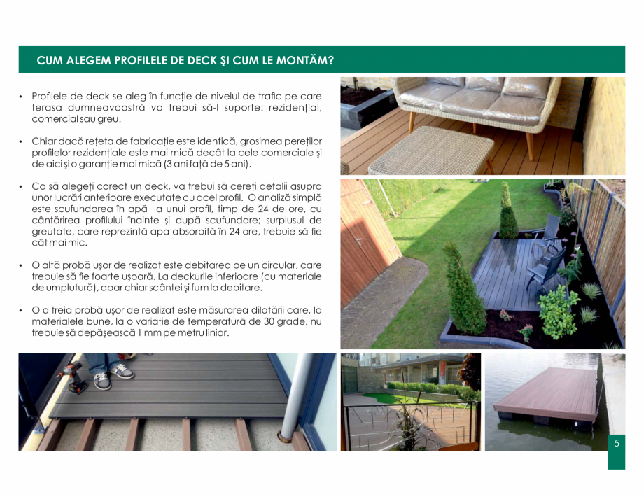Pagina 5-Amenajari tip decking din lemn compozit WPC BENCOMP Catalog, brosura Romana...