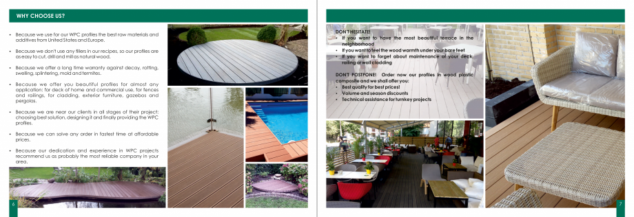 Pagina 4-Amenajari tip decking din lemn compozit WPC BENCOMP Catalog, brosura Engleza to weather
ageing,...