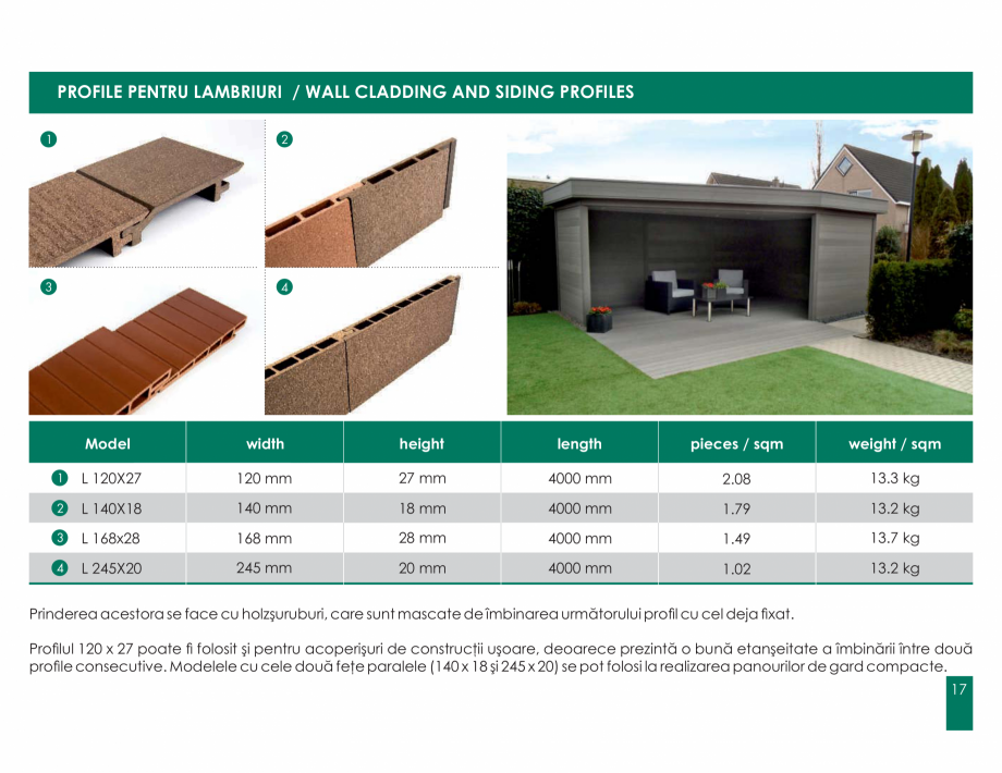 Pagina 17-Garduri din lemn compozit WPC BENCOMP Catalog, brosura Romana 
