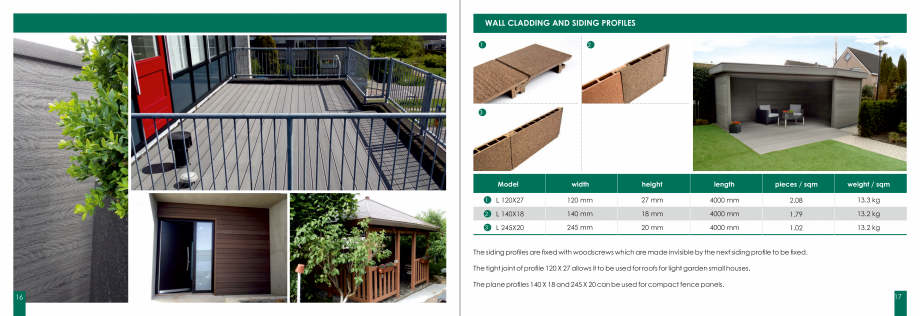 Pagina 9 - Mobilier urban si de gradina din lemn compozit WPC BENCOMP Catalog, brosura Engleza g for...