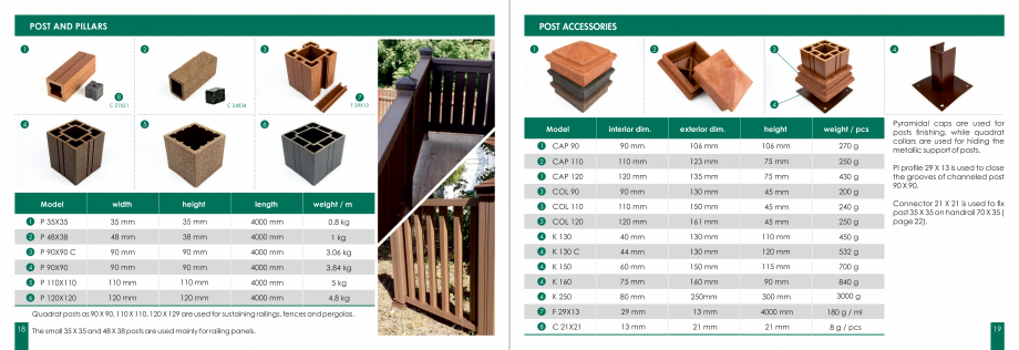 Pagina 10-Mobilier urban si de gradina din lemn compozit WPC BENCOMP Catalog, brosura Engleza epends
on type...