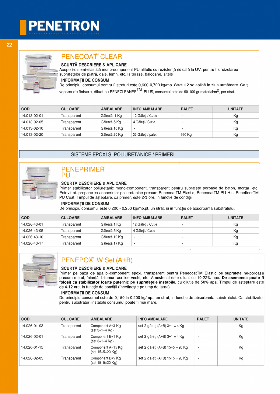 Pagina 21 - Sistemul PENETRON pentru impemeabilizarea betonului PENETRON PENETRON ADMIX, PENETRON,...
