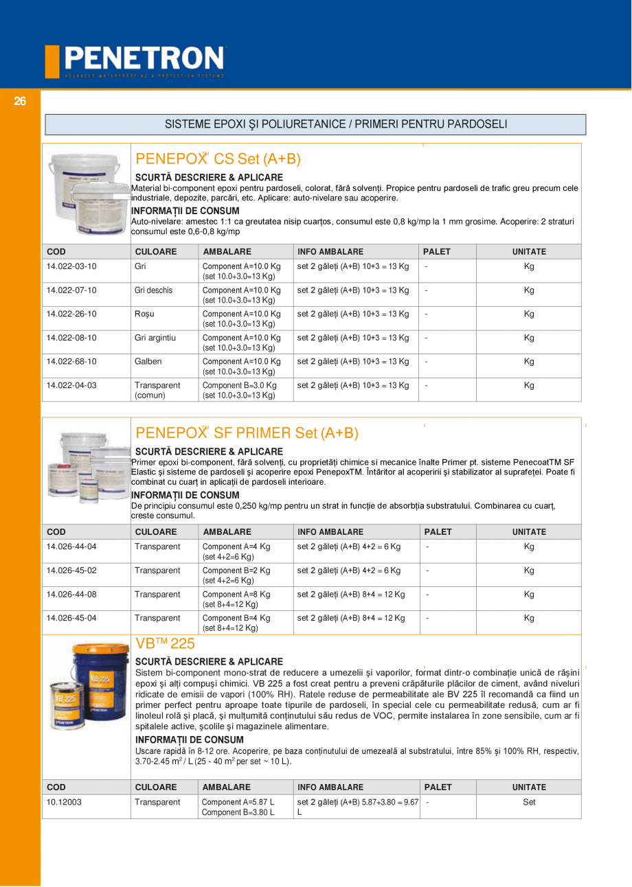 Pagina 25-Sistemul PENETRON pentru impemeabilizarea betonului PENETRON PENETRON ADMIX, PENETRON, PENETRON...