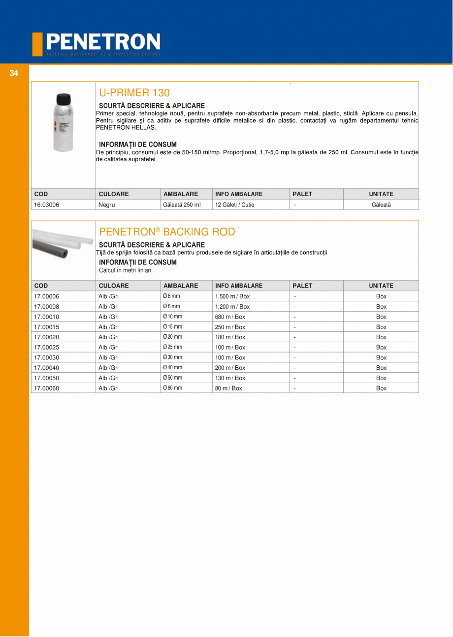 Pagina 33-Sistemul PENETRON pentru impemeabilizarea betonului PENETRON PENETRON ADMIX, PENETRON, PENETRON...