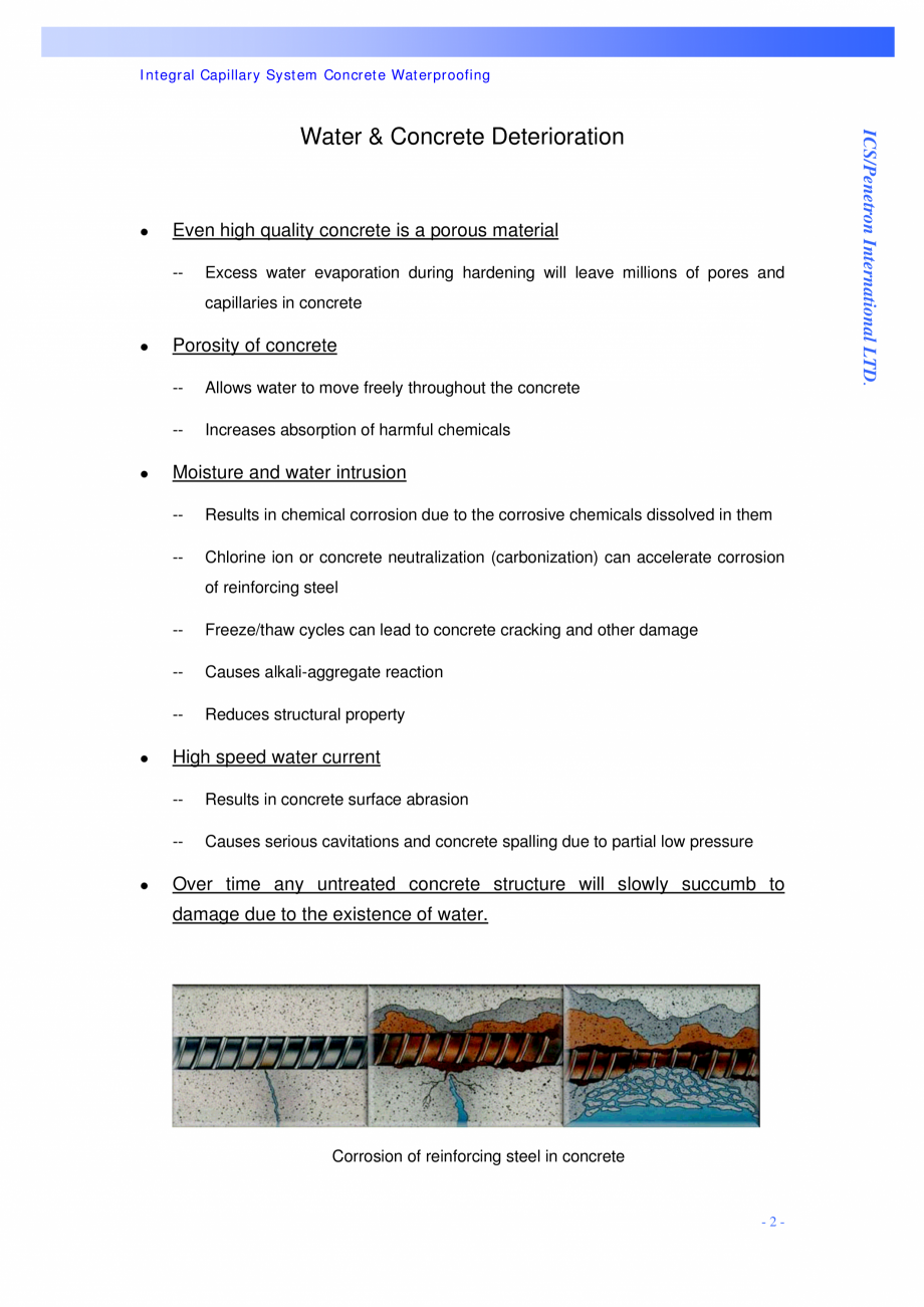 Pagina 2-Proiectul hidroelectric Bakun PENETRON PENETRON, PENETRON ADMIX, PENETRON PLUS Lucrari, proiecte...