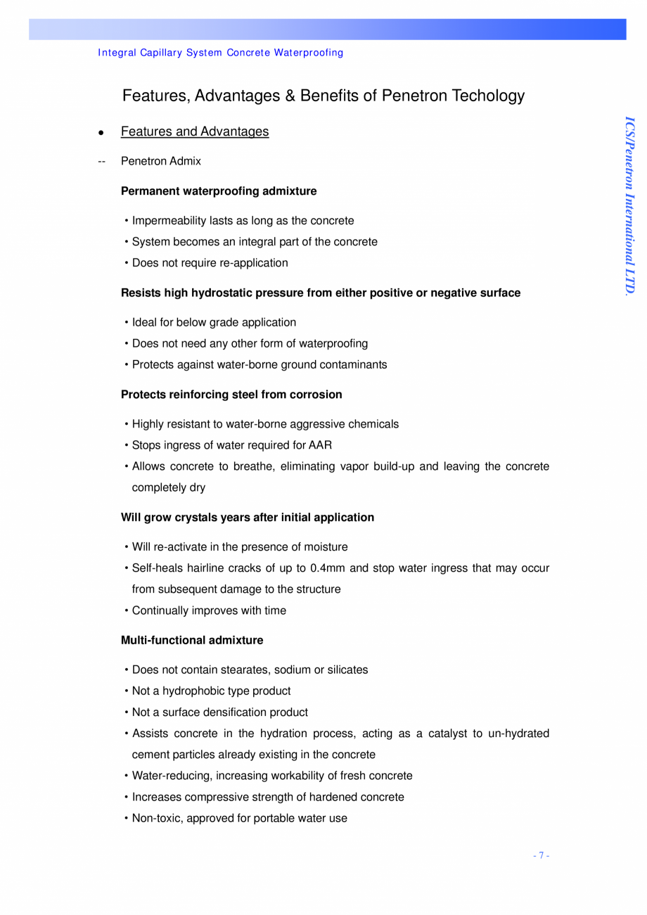 Pagina 7-Proiectul hidroelectric Bakun PENETRON PENETRON, PENETRON ADMIX, PENETRON PLUS Lucrari, proiecte...