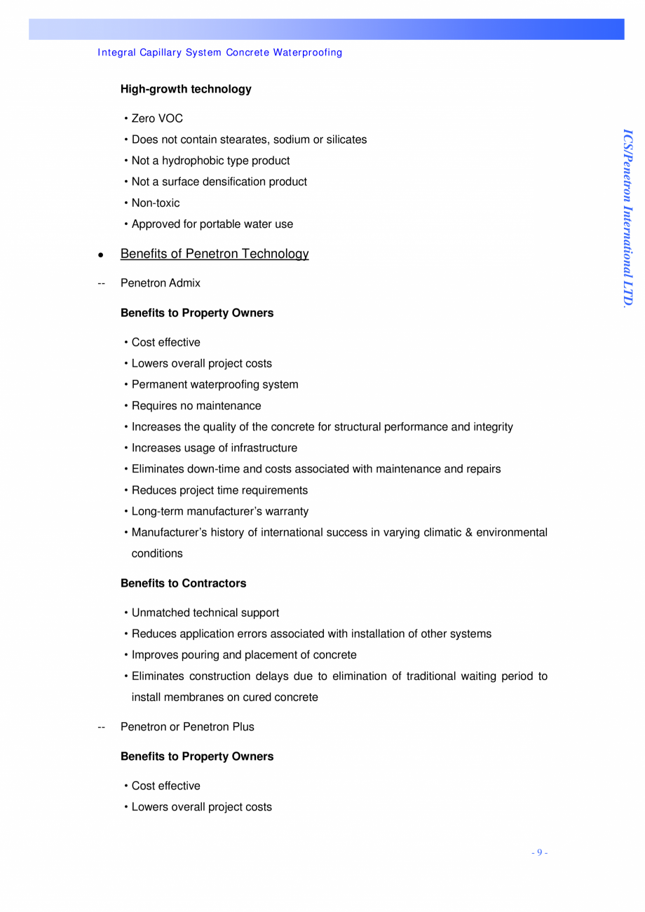 Pagina 9-Proiectul hidroelectric Bakun PENETRON PENETRON, PENETRON ADMIX, PENETRON PLUS Lucrari, proiecte...