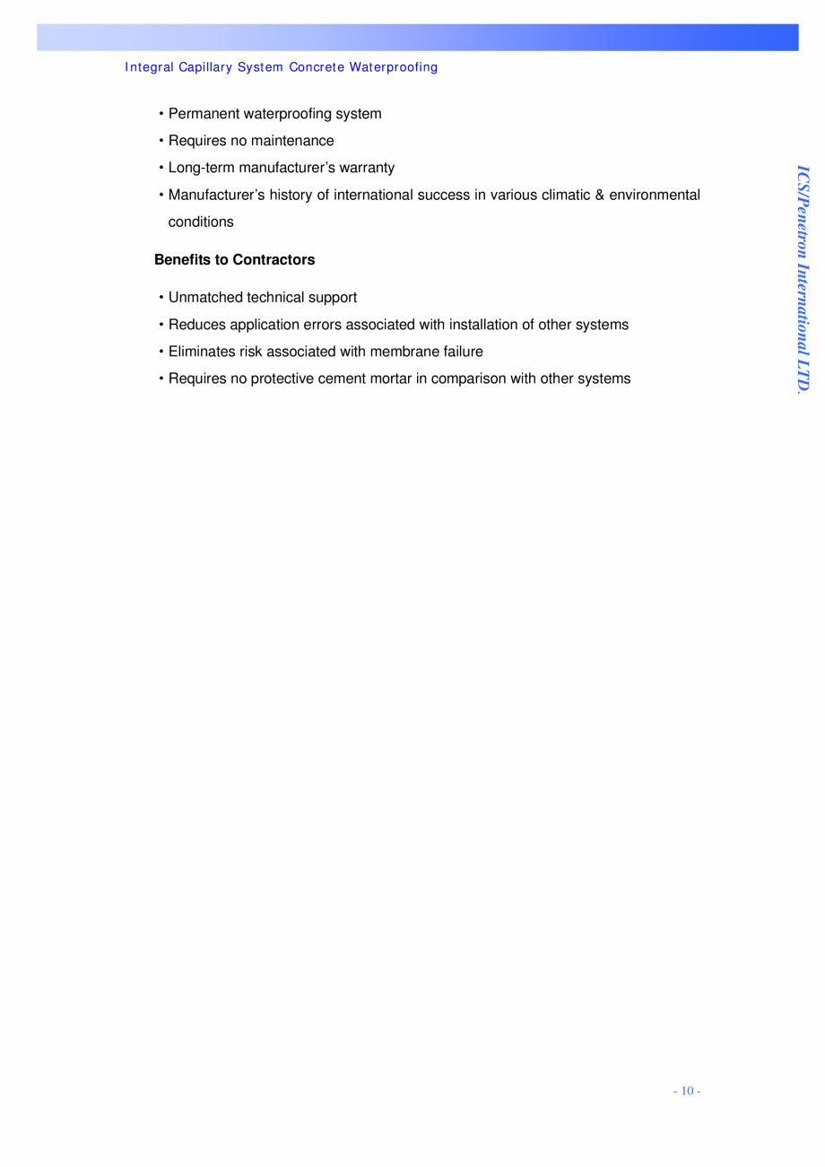 Pagina 10-Proiectul hidroelectric Bakun PENETRON PENETRON, PENETRON ADMIX, PENETRON PLUS Lucrari, proiecte...