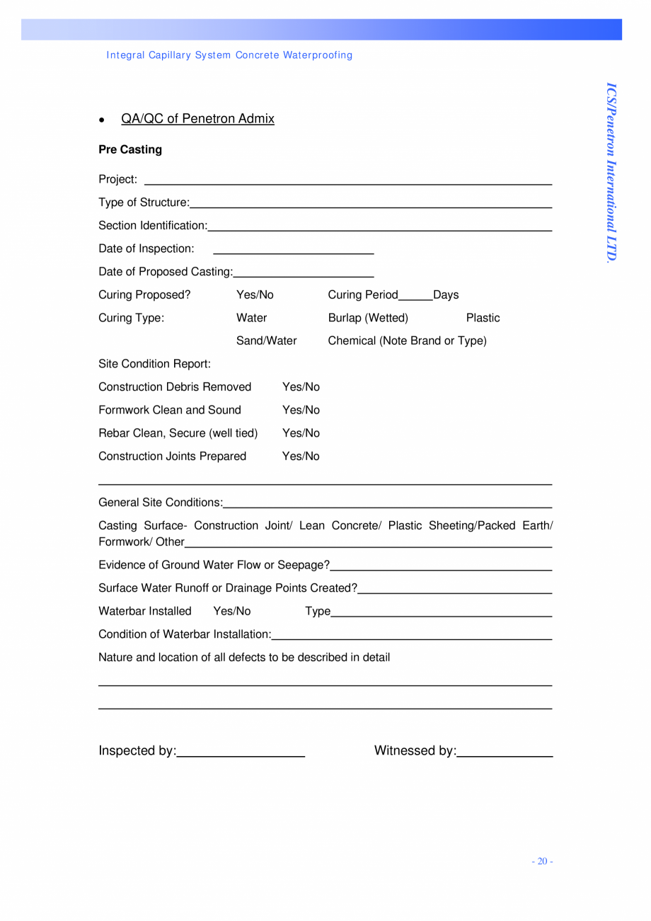 Pagina 20-Structuri de fundatii PENETRON PENETRON PLUS, PENETRON ADMIX, PENETRON Catalog, brosura Engleza...