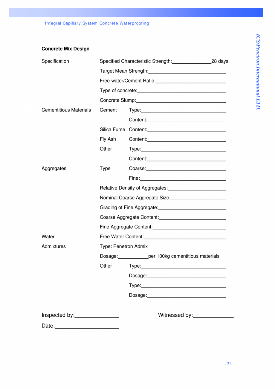 Pagina 21-Structuri de fundatii PENETRON PENETRON PLUS, PENETRON ADMIX, PENETRON Catalog, brosura Engleza or...