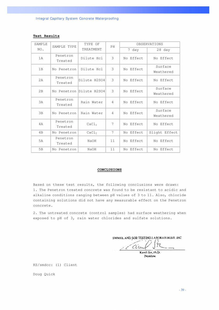Pagina 39-Structuri de fundatii PENETRON PENETRON PLUS, PENETRON ADMIX, PENETRON Catalog, brosura Engleza ...