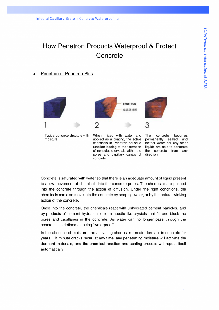 Pagina 8 - Tipuri de tunele si metode de constructie PENETRON PENETRON, PENETRON ADMIX, PENETRON...