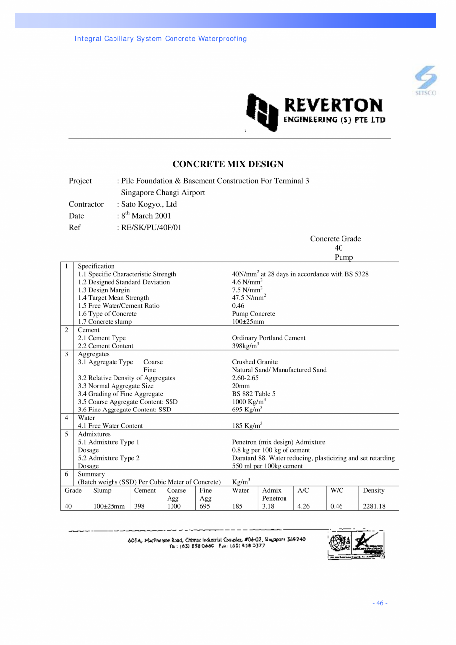 Pagina 46 - Tipuri de tunele si metode de constructie PENETRON PENETRON, PENETRON ADMIX, PENETRON...