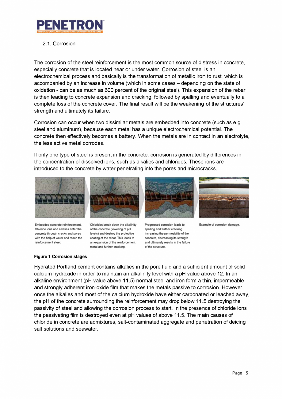 Pagina 6 - Avantajele sistemului de impermeabilizare integrala  a betonului Penetron PENETRON...