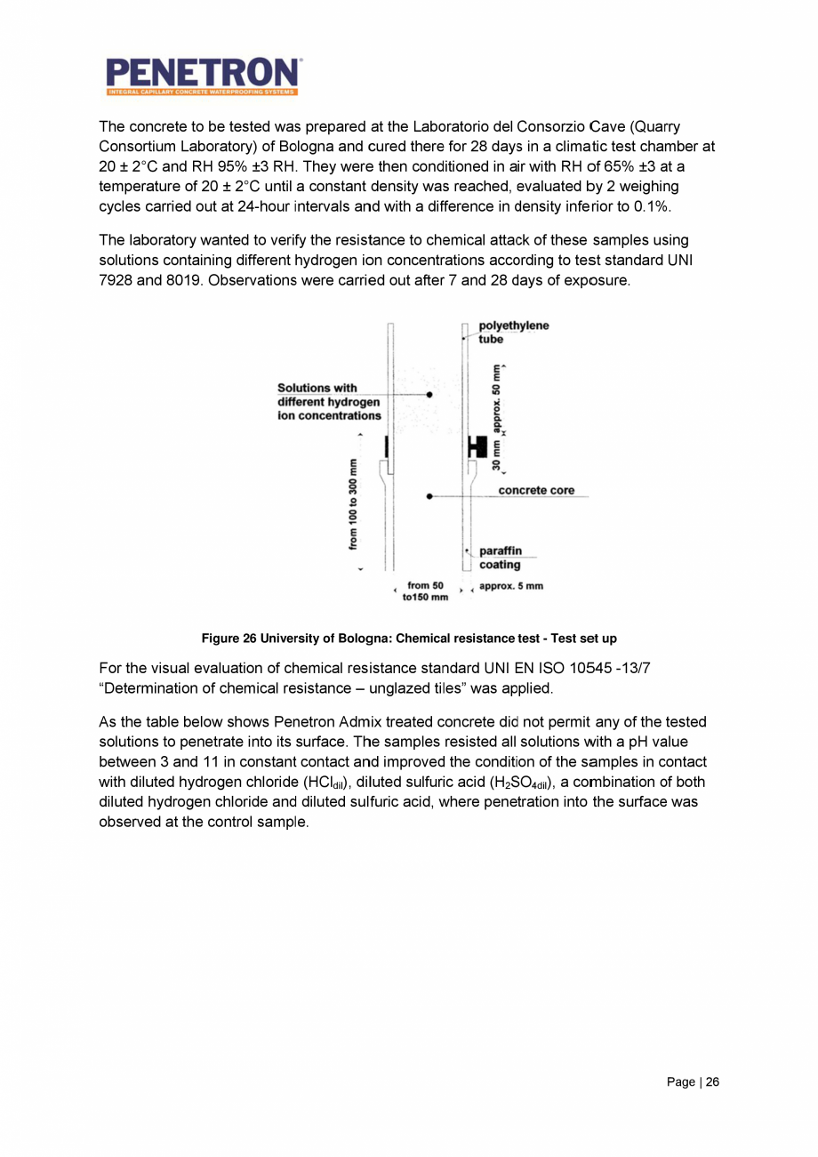 Pagina 27 - Avantajele sistemului de impermeabilizare integrala  a betonului Penetron PENETRON...