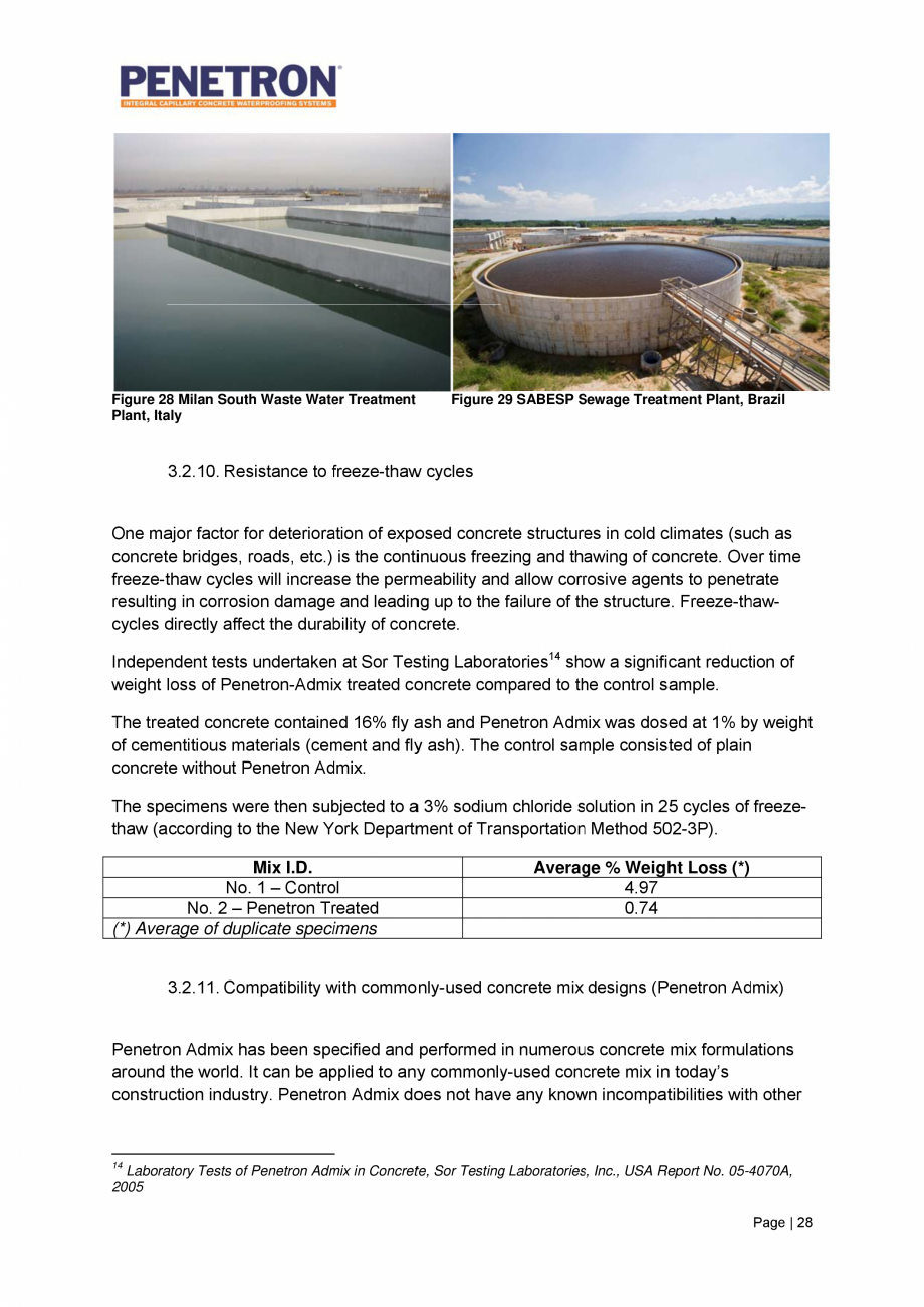 Pagina 29 - Avantajele sistemului de impermeabilizare integrala  a betonului Penetron PENETRON...