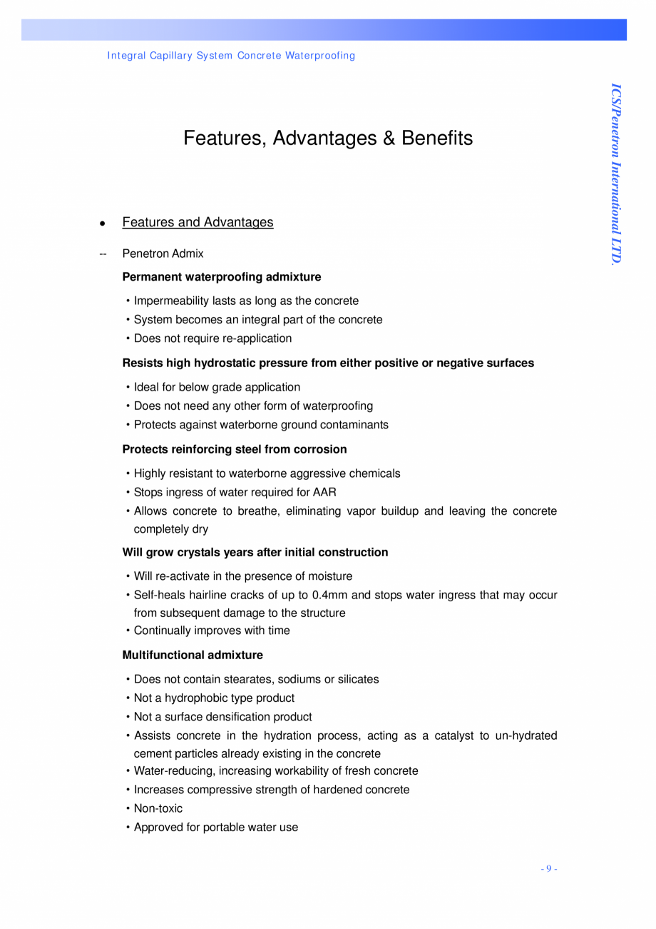 Pagina 9-Structuri poduri PENETRON PENETRON, PENETRON ADMIX, PENETRON PLUS Catalog, brosura Engleza ial...