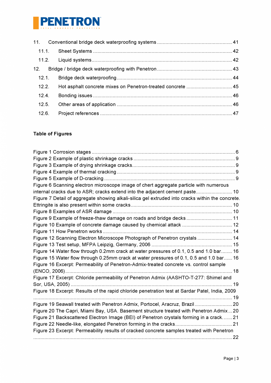 Pagina 4-Impermeabilizarea podurilor si a puntilor de pod PENETRON PENETRON, PENETRON ADMIX Catalog, brosura ...