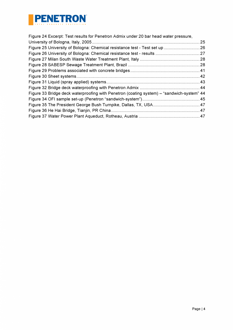 Pagina 5-Impermeabilizarea podurilor si a puntilor de pod PENETRON PENETRON, PENETRON ADMIX Catalog, brosura ...