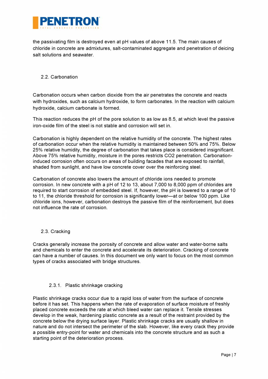 Pagina 8-Impermeabilizarea podurilor si a puntilor de pod PENETRON PENETRON, PENETRON ADMIX Catalog, brosura ...