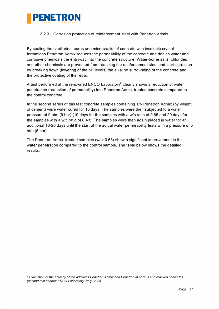 Pagina 18-Impermeabilizarea podurilor si a puntilor de pod PENETRON PENETRON, PENETRON ADMIX Catalog, brosura ...