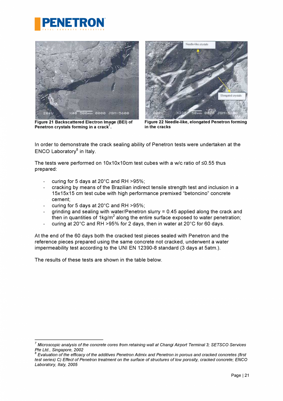 Pagina 22 - Impermeabilizarea podurilor si a puntilor de pod PENETRON PENETRON, PENETRON ADMIX...