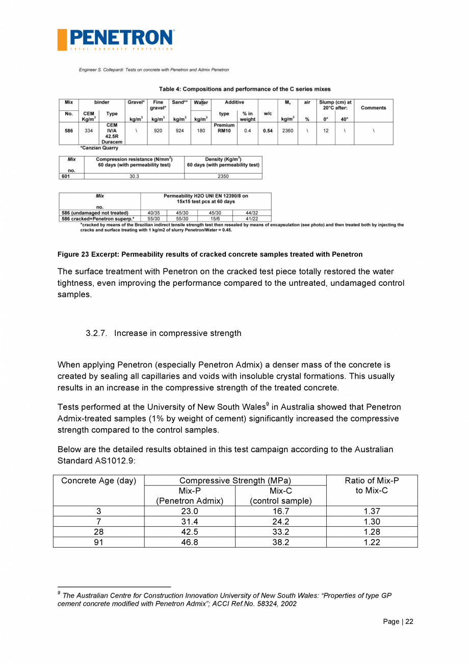 Pagina 23-Impermeabilizarea podurilor si a puntilor de pod PENETRON PENETRON, PENETRON ADMIX Catalog, brosura ...