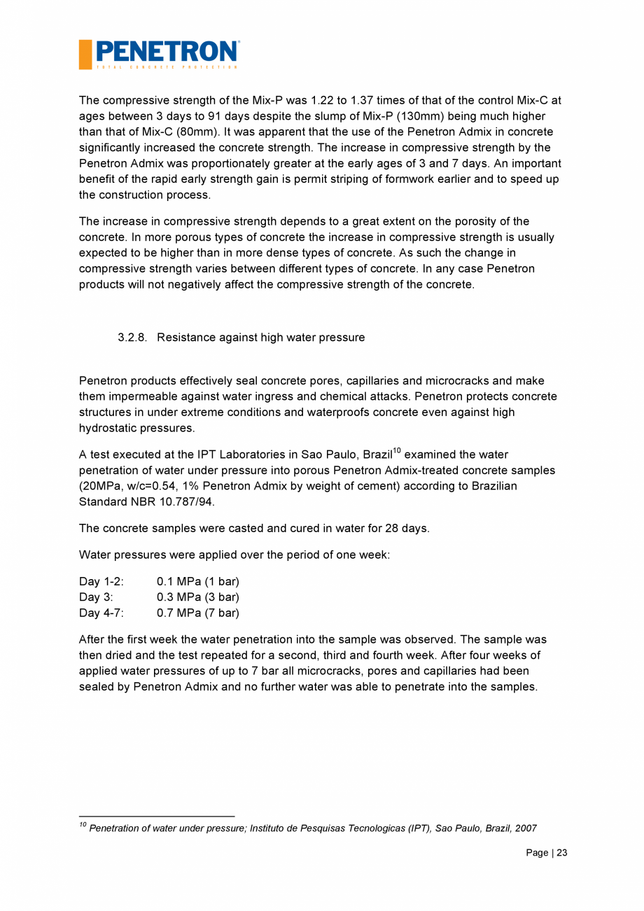 Pagina 24-Impermeabilizarea podurilor si a puntilor de pod PENETRON PENETRON, PENETRON ADMIX Catalog, brosura ...