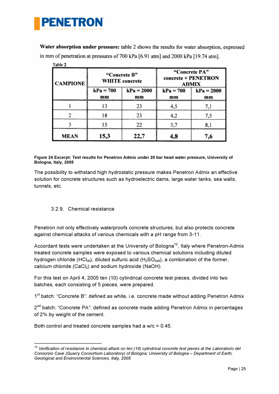Pagina 26-Impermeabilizarea podurilor si a puntilor de pod PENETRON PENETRON, PENETRON ADMIX Catalog, brosura ...