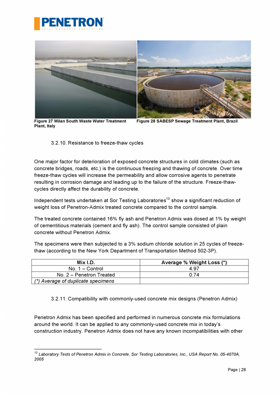 Pagina 29 - Impermeabilizarea podurilor si a puntilor de pod PENETRON PENETRON, PENETRON ADMIX...