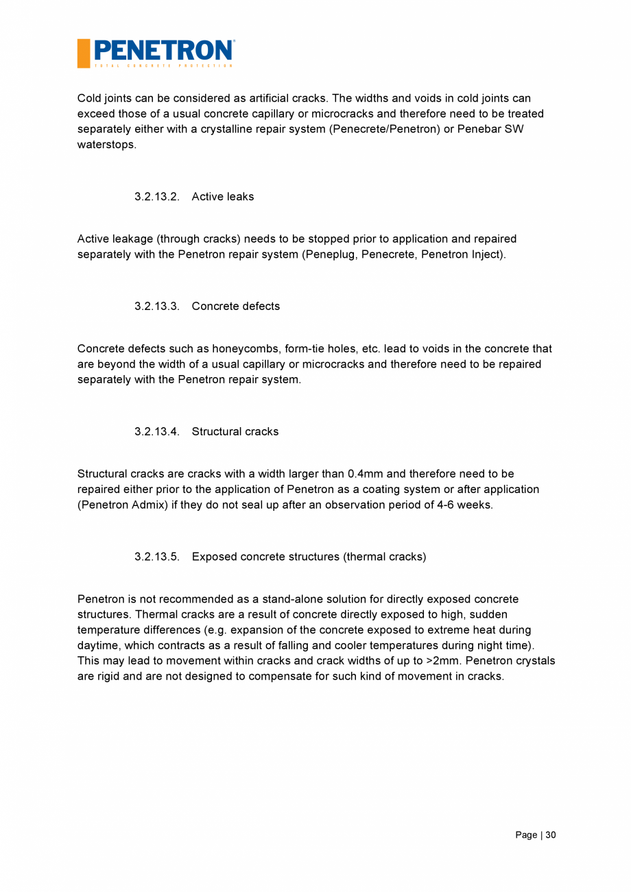 Pagina 31-Impermeabilizarea podurilor si a puntilor de pod PENETRON PENETRON, PENETRON ADMIX Catalog, brosura ...