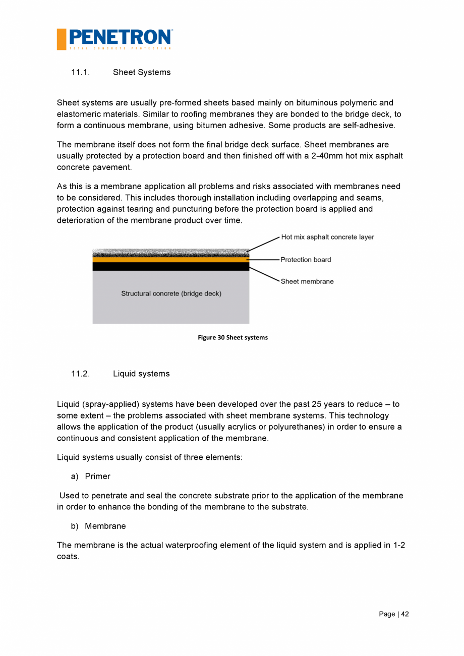 Pagina 43-Impermeabilizarea podurilor si a puntilor de pod PENETRON PENETRON, PENETRON ADMIX Catalog, brosura ...