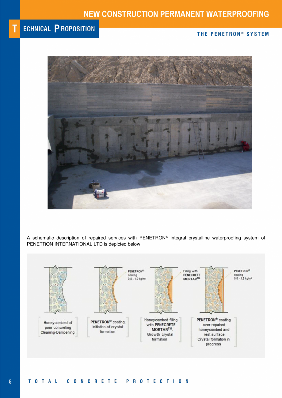 Pagina 5-Impermeabilzarea peretilor de subsol si a placilor din beton PENETRON PENEPLUG, PENETRON ADMIX,...