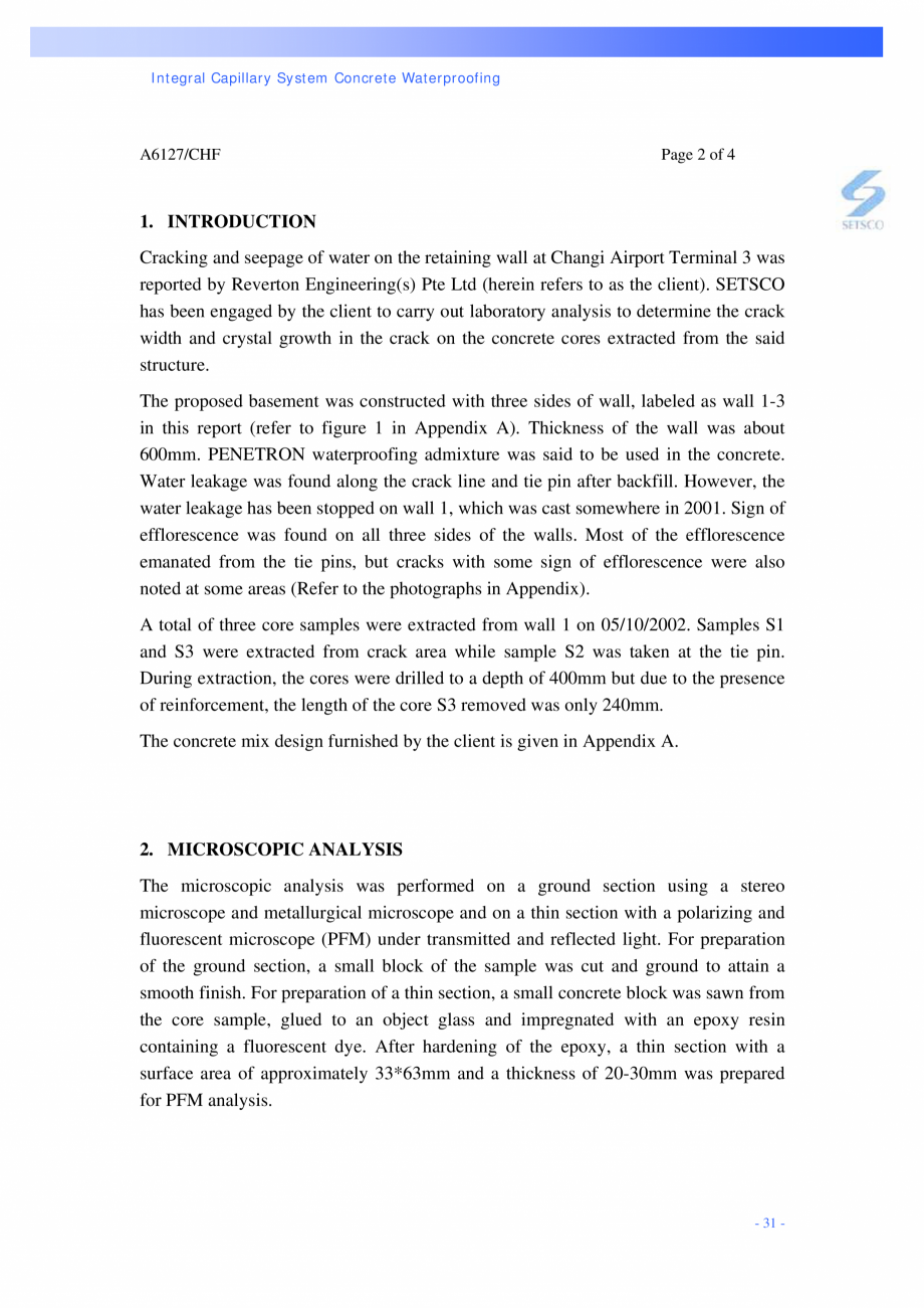 Pagina 31 - Structuri de poduri PENETRON PENETRON PLUS, PENETRON ADMIX Catalog, brosura Engleza HE...