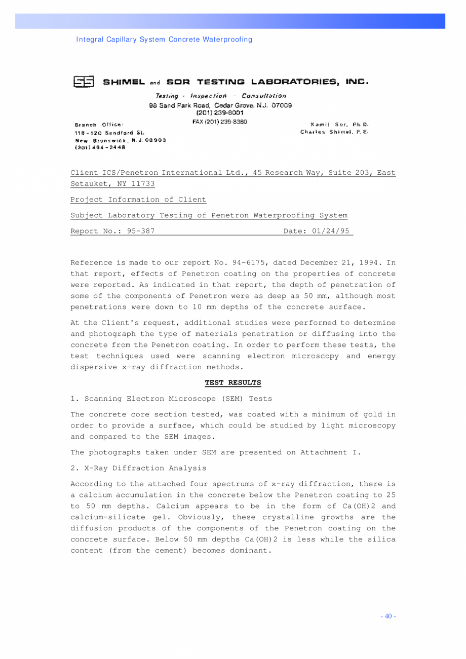 Pagina 40 - Structuri de poduri PENETRON PENETRON PLUS, PENETRON ADMIX Catalog, brosura Engleza l...