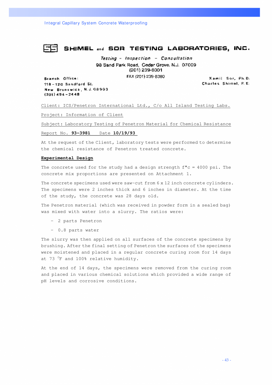 Pagina 43 - Structuri de poduri PENETRON PENETRON PLUS, PENETRON ADMIX Catalog, brosura Engleza...