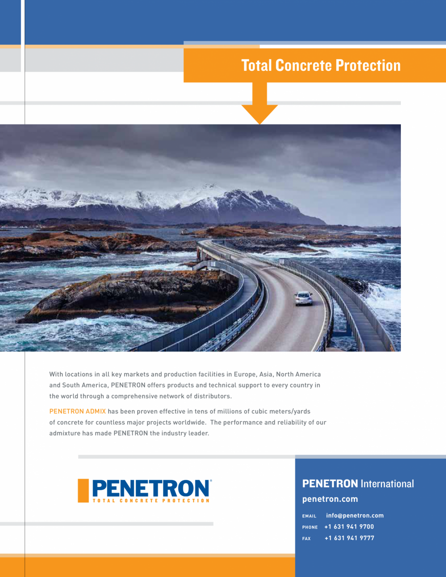 Pagina 16-Rezistenta betonului incepe cu Penetron PENETRON PENETRON ADMIX Catalog, brosura Engleza g and the...
