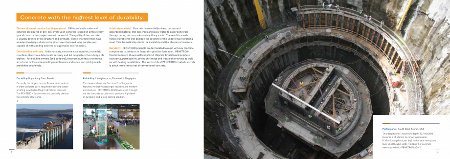 Pagina 2-Betonul la cel mai inalt nivel de durabilitate PENETRON PENETRON ADMIX, PENETRON, PENETRON PLUS,...