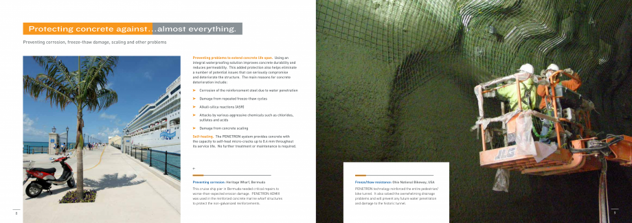 Pagina 5-Betonul la cel mai inalt nivel de durabilitate PENETRON PENETRON ADMIX, PENETRON, PENETRON PLUS,...