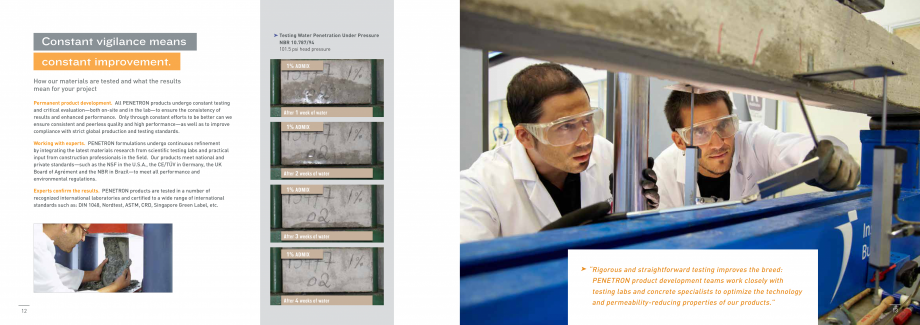 Pagina 7-Betonul la cel mai inalt nivel de durabilitate PENETRON PENETRON ADMIX, PENETRON, PENETRON PLUS,...