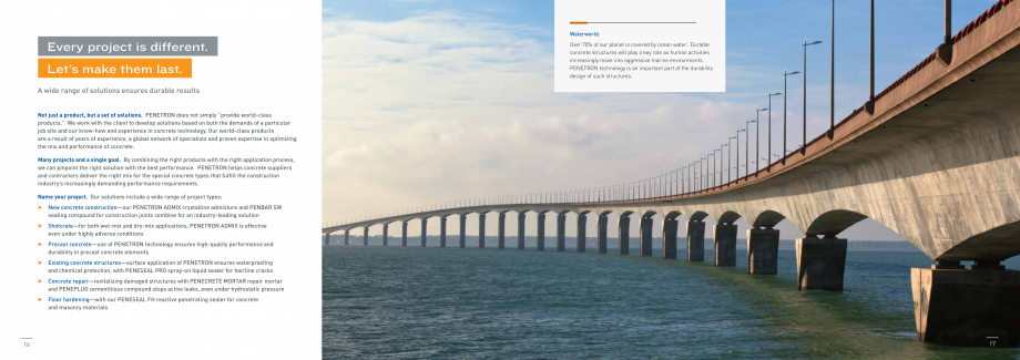 Pagina 9-Betonul la cel mai inalt nivel de durabilitate PENETRON PENETRON ADMIX, PENETRON, PENETRON PLUS,...