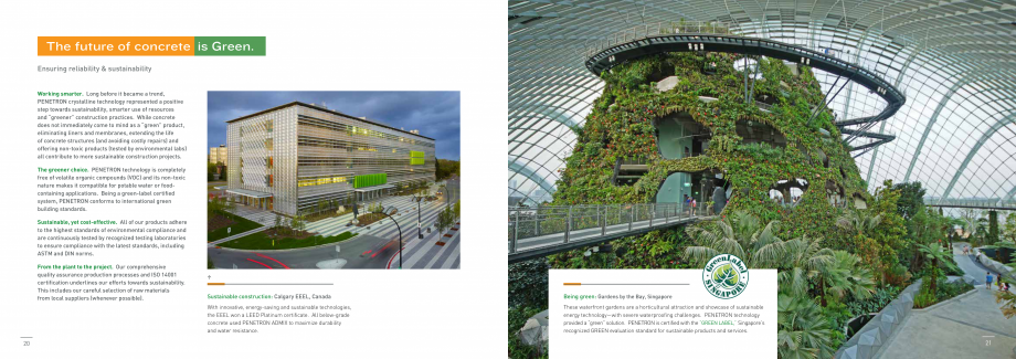 Pagina 11-Betonul la cel mai inalt nivel de durabilitate PENETRON PENETRON ADMIX, PENETRON, PENETRON PLUS,...