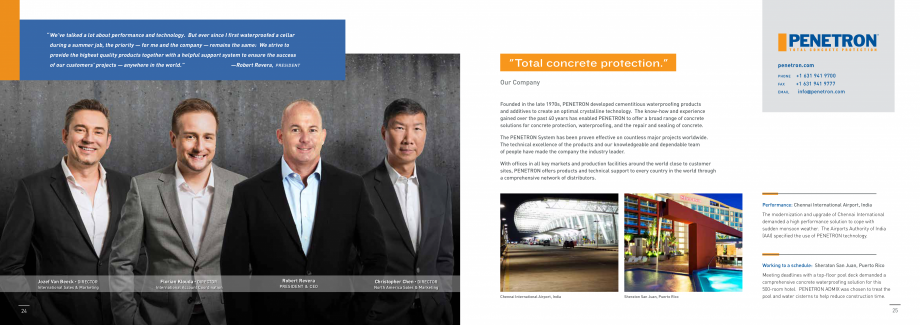 Pagina 13-Betonul la cel mai inalt nivel de durabilitate PENETRON PENETRON ADMIX, PENETRON, PENETRON PLUS,...