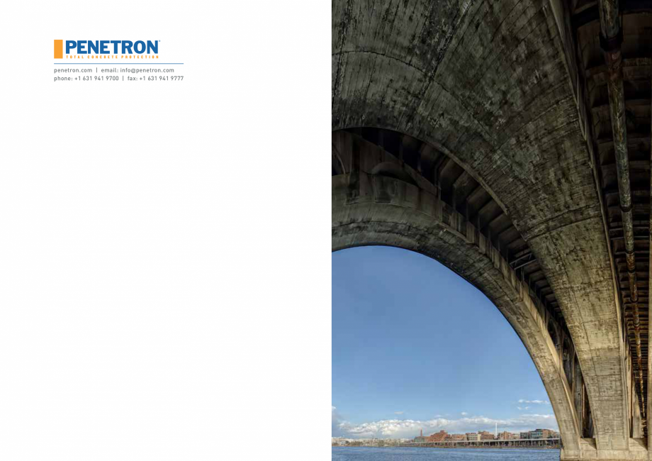 Pagina 15-Betonul la cel mai inalt nivel de durabilitate PENETRON PENETRON ADMIX, PENETRON, PENETRON PLUS,...