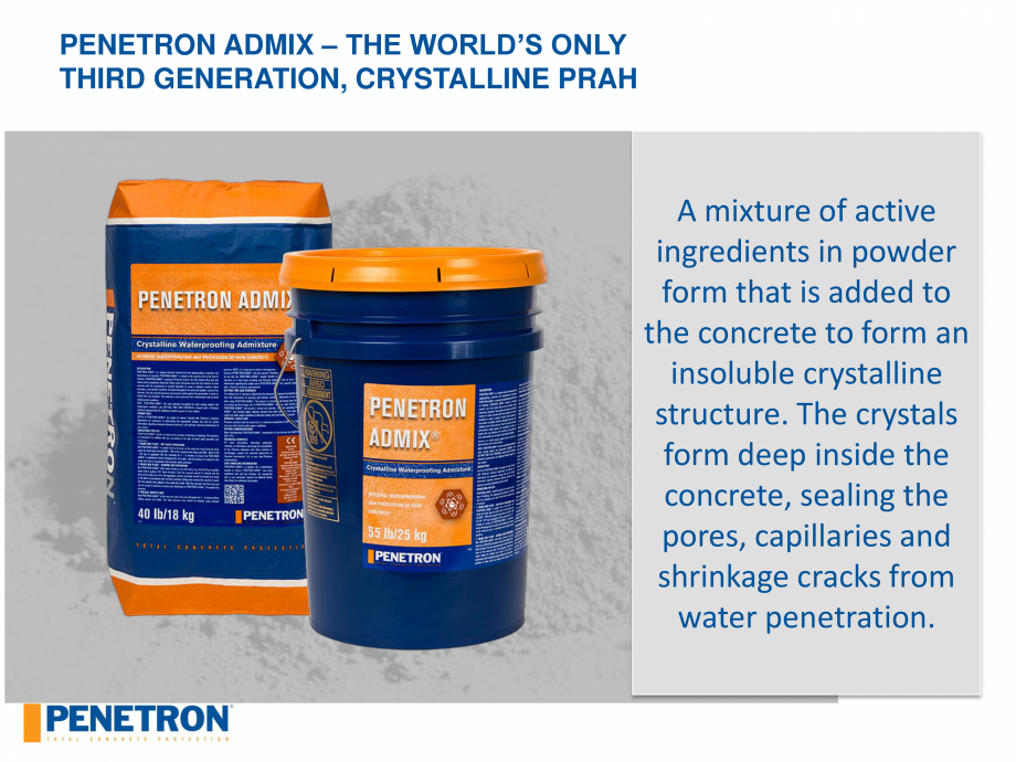 Pagina 26 - Rezistenta betonului PENETRON PENETRON ADMIX Catalog, brosura Engleza 
