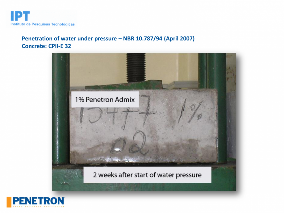 Pagina 40-Rezistenta betonului PENETRON PENETRON ADMIX Catalog, brosura Engleza 
