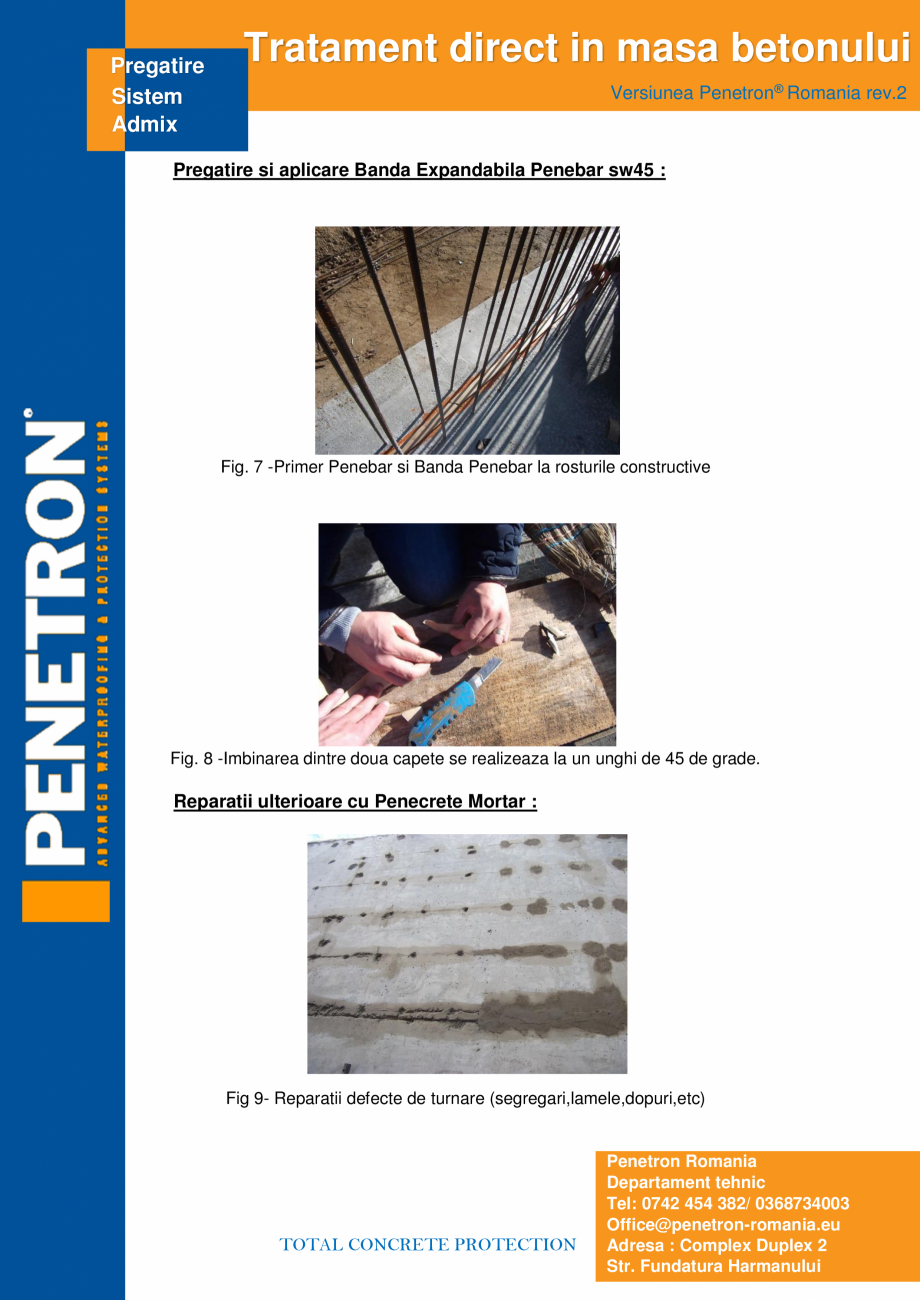 Pagina 3 - Pregatirea Sistemului Admix pentru hidroizolarea si protejarea betonului PENETRON...