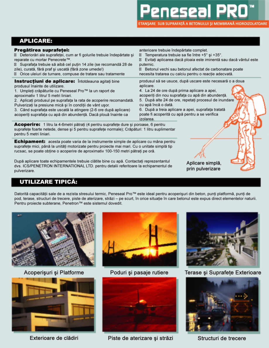 Pagina 3-Tratament hidroizolant autoreparator pentru suprafete expuse din beton PENETRON PENESEAL PRO Catalog...