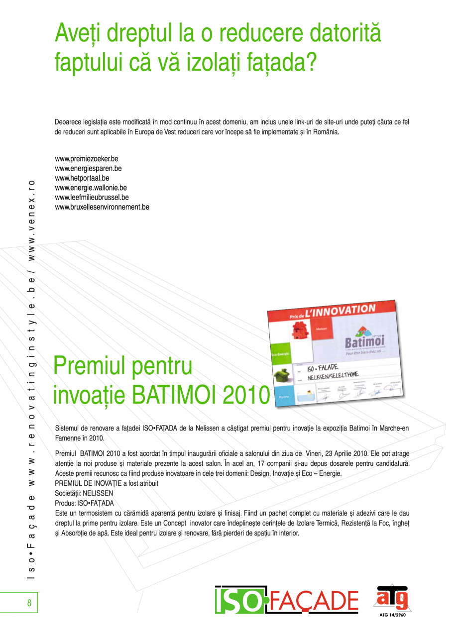 Pagina 8 - Construire/renovare durabila si eficienta energetica NELISSEN Catalog, brosura Romana 