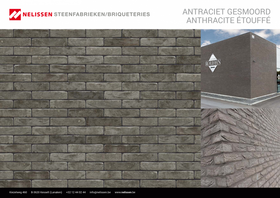 Pagina 1-Caramida aparenta NELISSEN Antracite Braised Fisa tehnica Engleza, Germana, Franceza ANTRACIET...